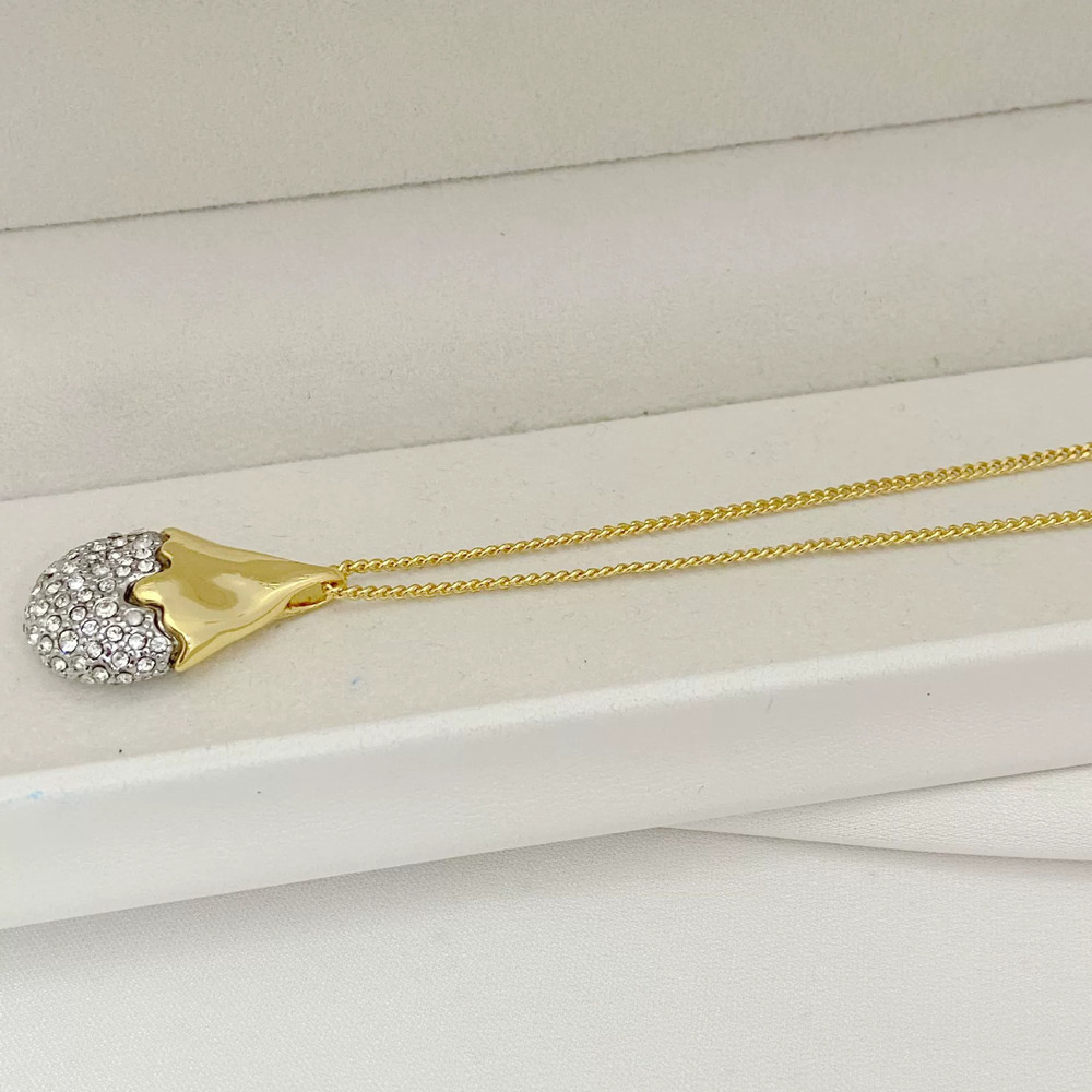 Kendra Scott Gold Plated Brass Two Tone Rhinestone Necklace